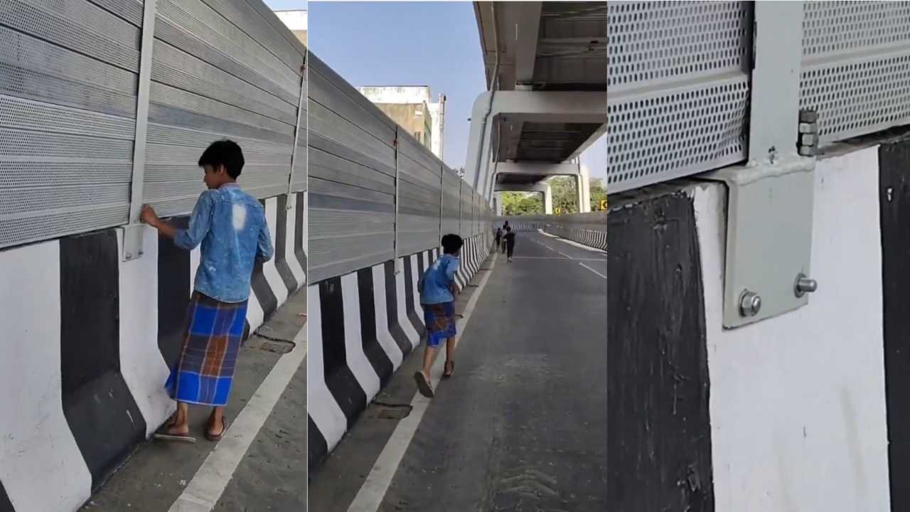 patna double decker flyover bolt theft viral video