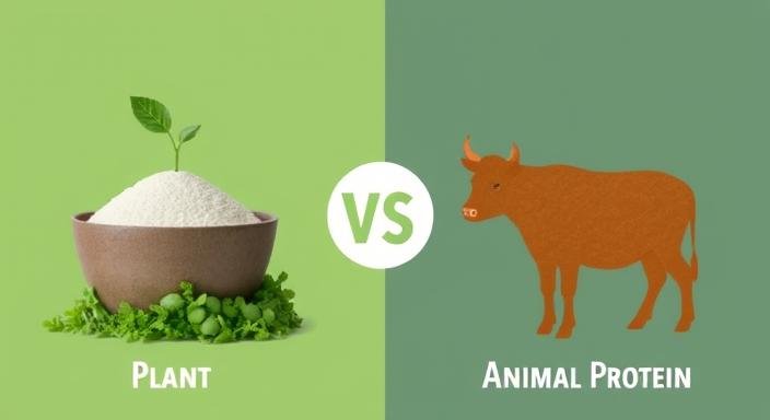 Plant vs Animal Protein: Finding the Balance for Health + Sustainability Plant vs Animal Protein: Finding the Balance for Health + Sustainability